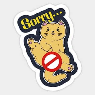 Cencored Cute Cat Sticker